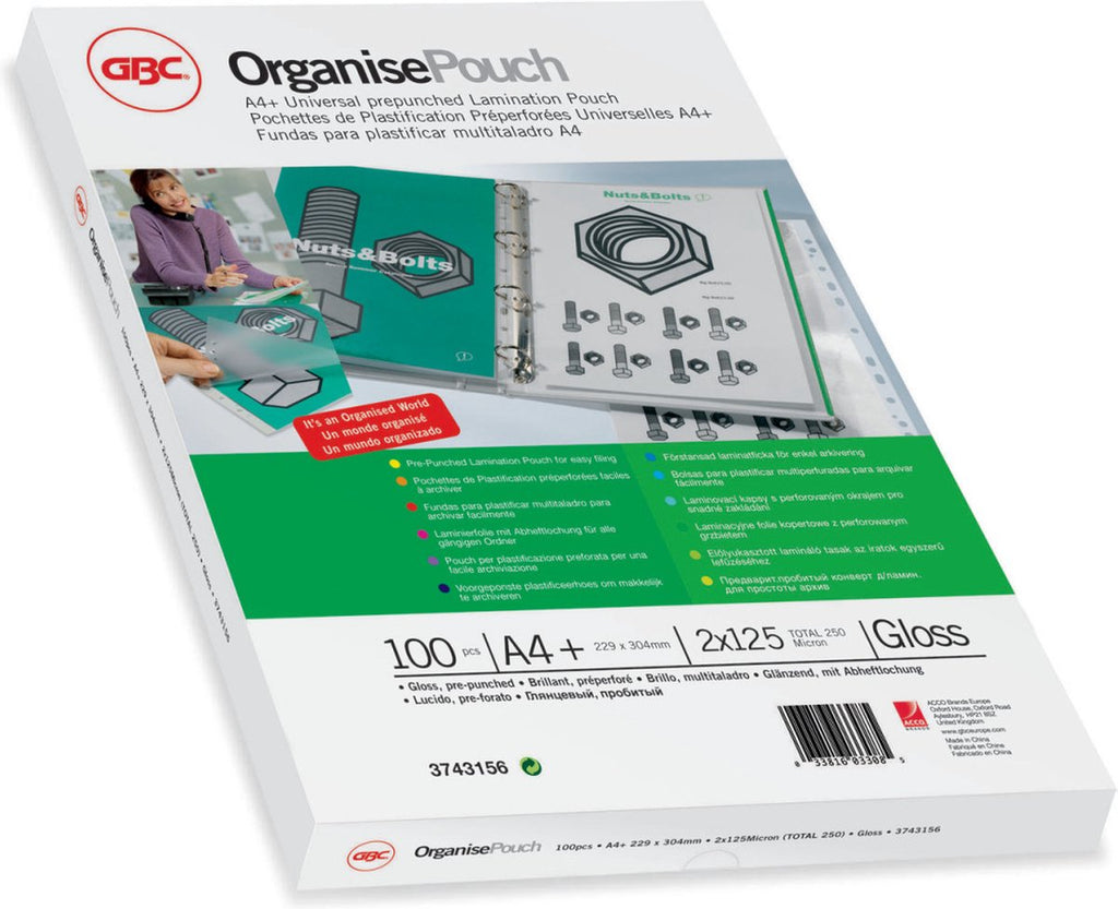 GBC Lamineerhoezen organize - A4 2x75micron
