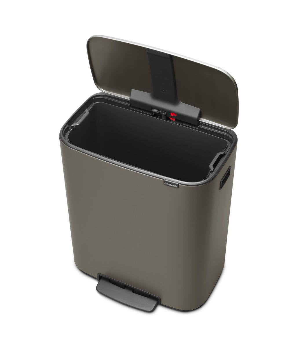 Brabantia Bo Prullenbak - 60 liter - 1 vak - Platinum