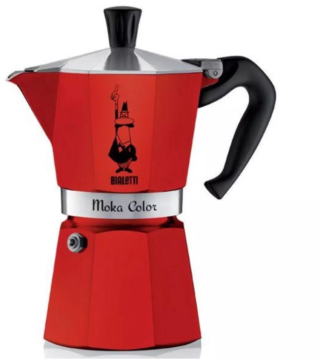 Bialetti Moka Express 3-Cup Red – Espresso Maker – Aluminium – 130 ml