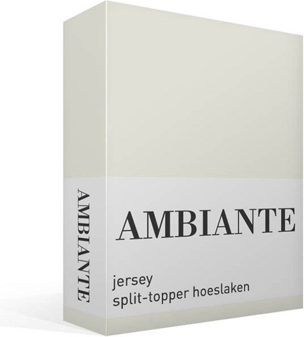 Ambiante Katoen - Splittopper Hoeslaken - 180x200/210 - Gebroken wit