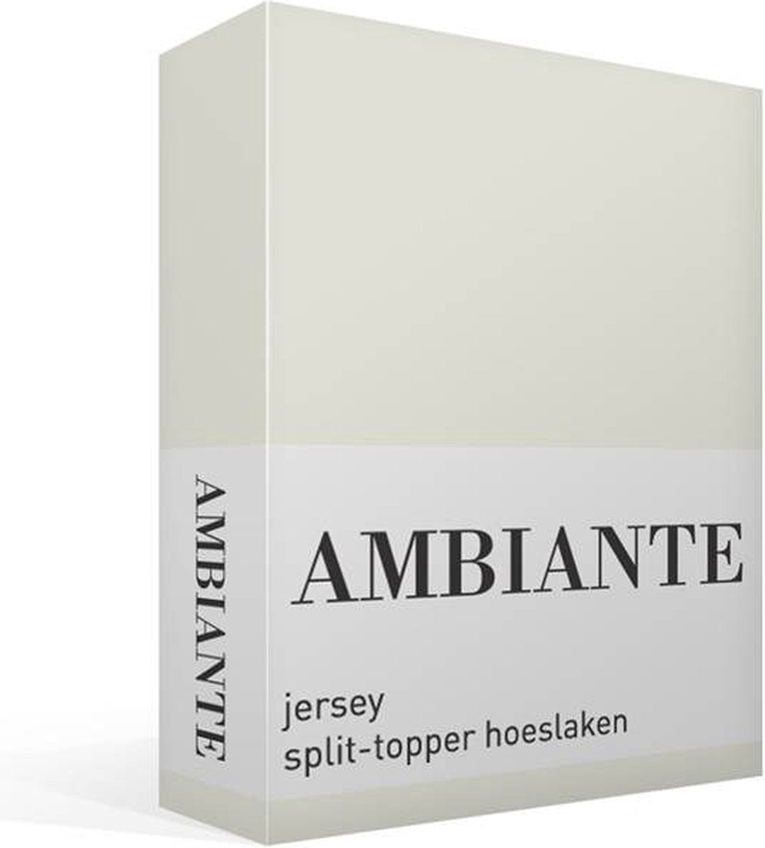 Ambiante Katoen - Splittopper Hoeslaken - 180x200/210 - Gebroken wit