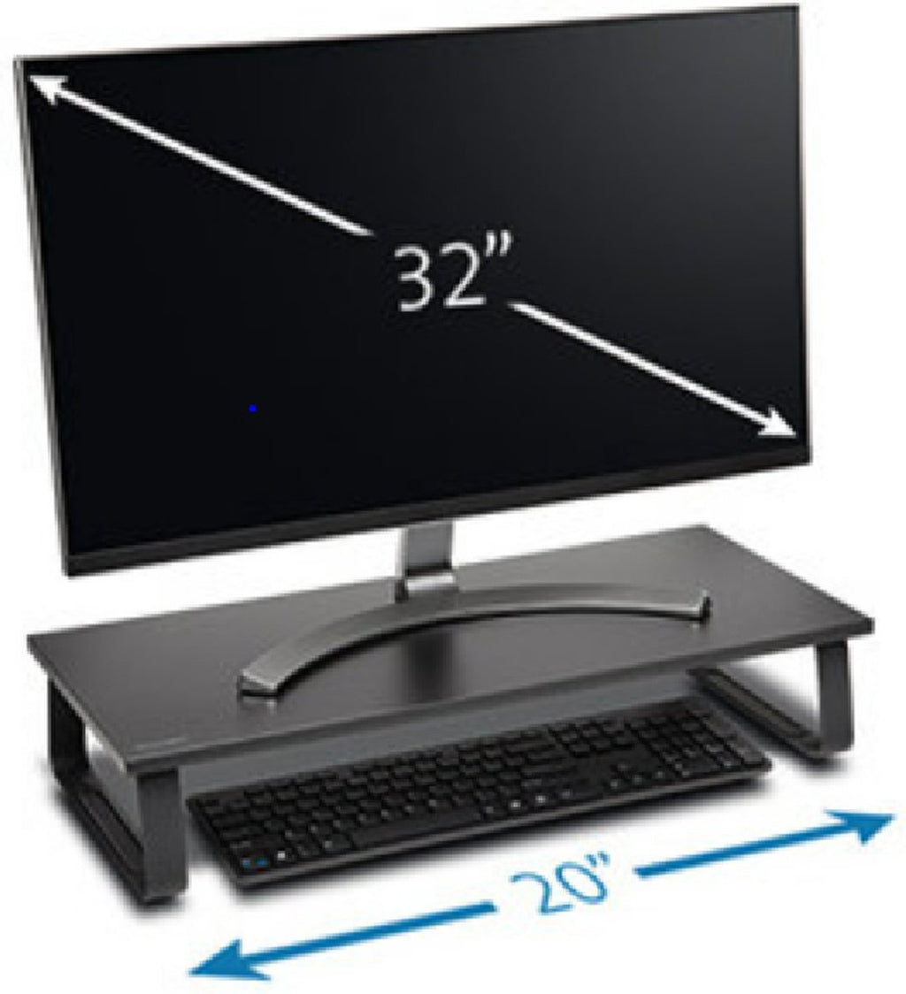 Kensington Extra Wide Monitor Stand - Desk Riser - For Monitors up to 32"/20kg - Black