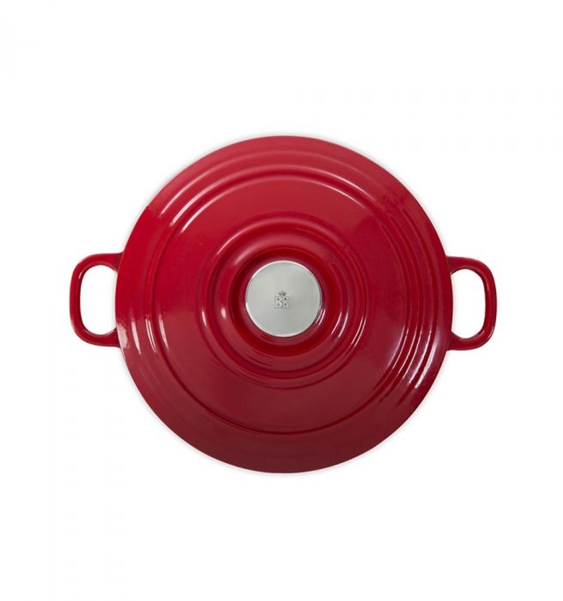 BK Bourgogne Braadpan 24cm - 4.2l - Zonder PFAS-vrije antikleeflaag - Braadpan inductie - Ovenbestendig tot 230°C - Geëmailleerde gietijzer - Chili Red