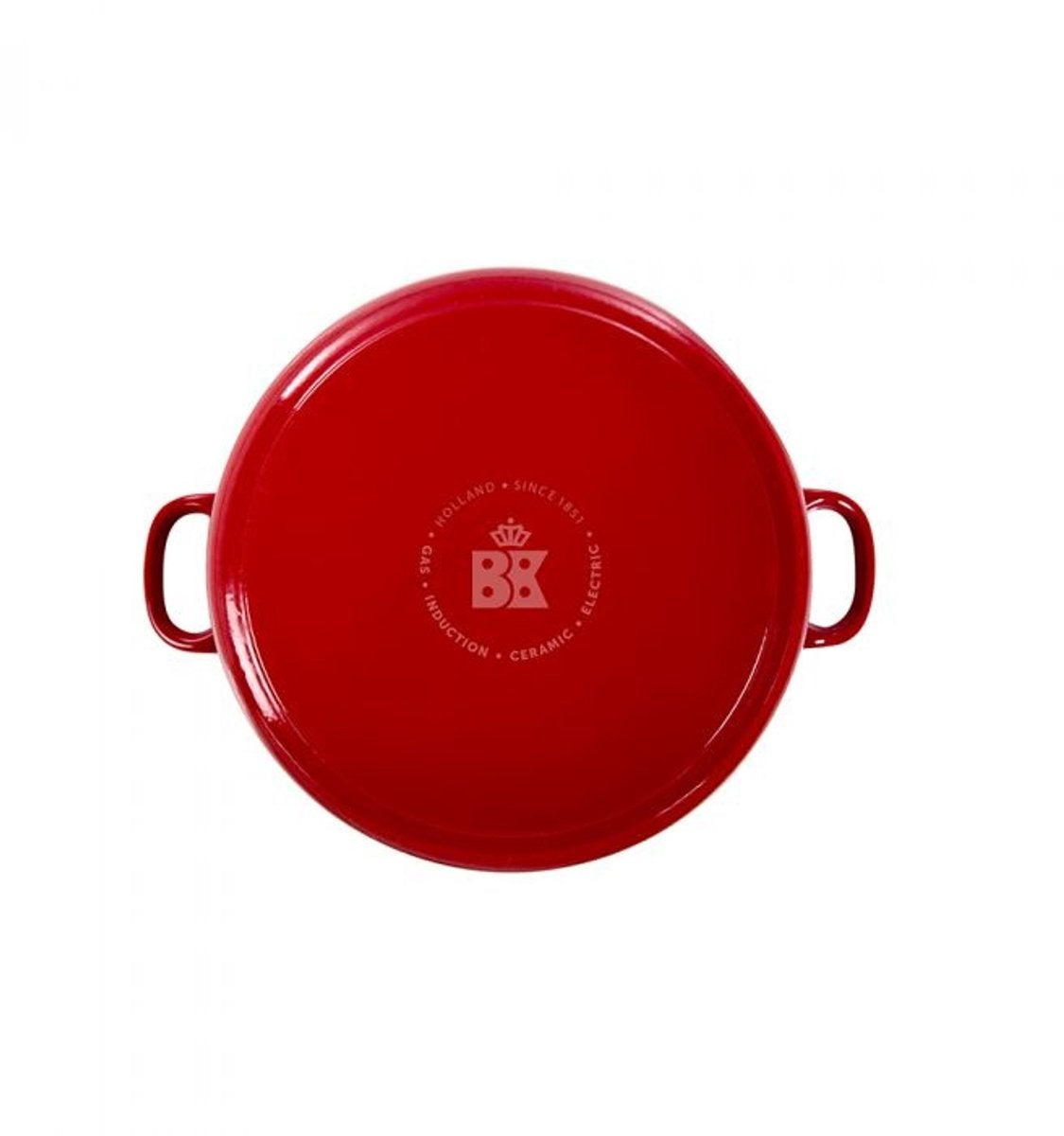 BK Bourgogne Braadpan 24cm - 4.2l - Zonder PFAS-vrije antikleeflaag - Braadpan inductie - Ovenbestendig tot 230°C - Geëmailleerde gietijzer - Chili Red