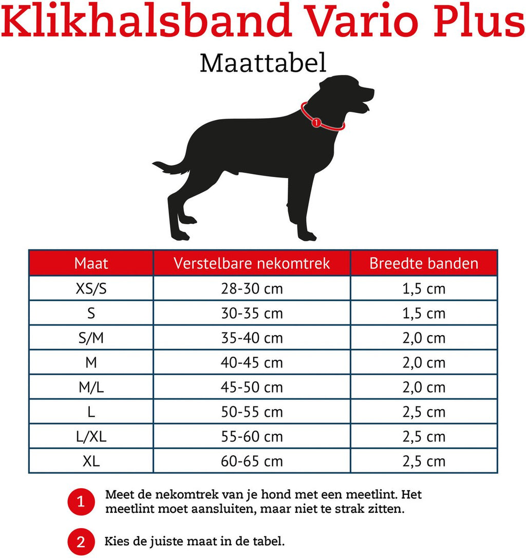 Hunter Klikhalsband Vario Plus Bruin&Caramel - Hondenhalsband - M 40-45x2.0 Cm
