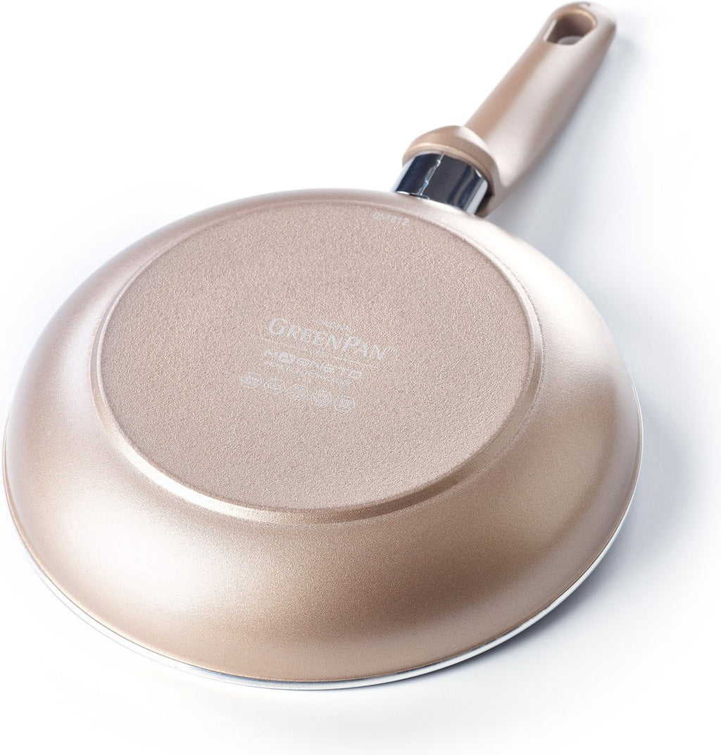 GreenPan Cambridge Koekenpan 24cm –PFAS-vrije antikleeflaag – Koekenpan inductie – Keramische koekenpan - Ovenbestendig tot 180°C - Koudgrepen - Brons