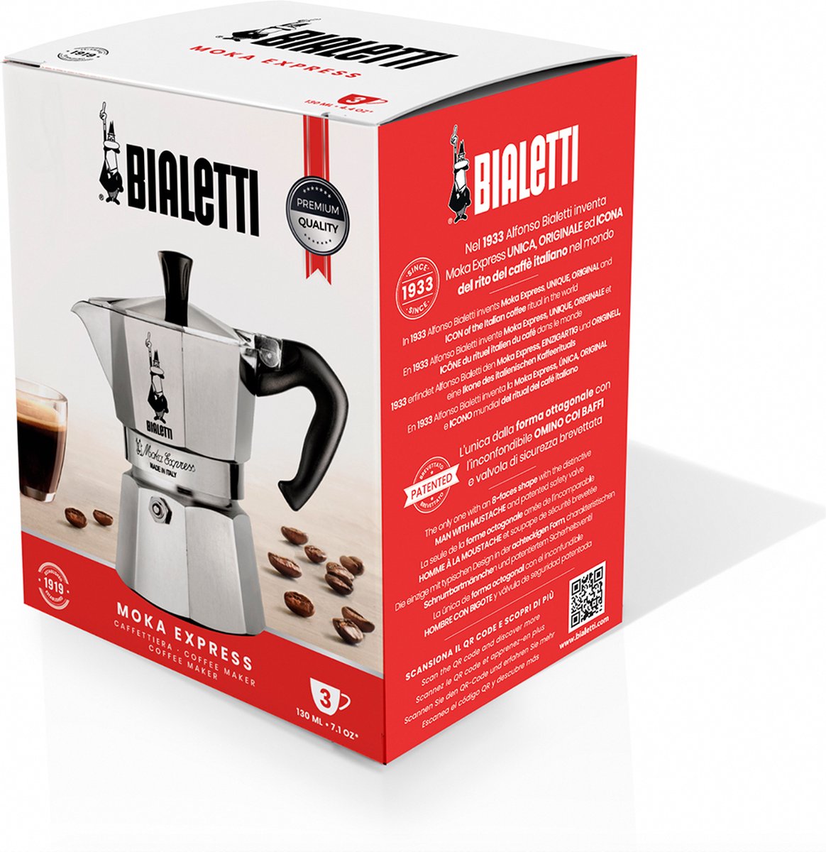 Bialetti Moka Express - Percolator - 2 kops - Aluminium