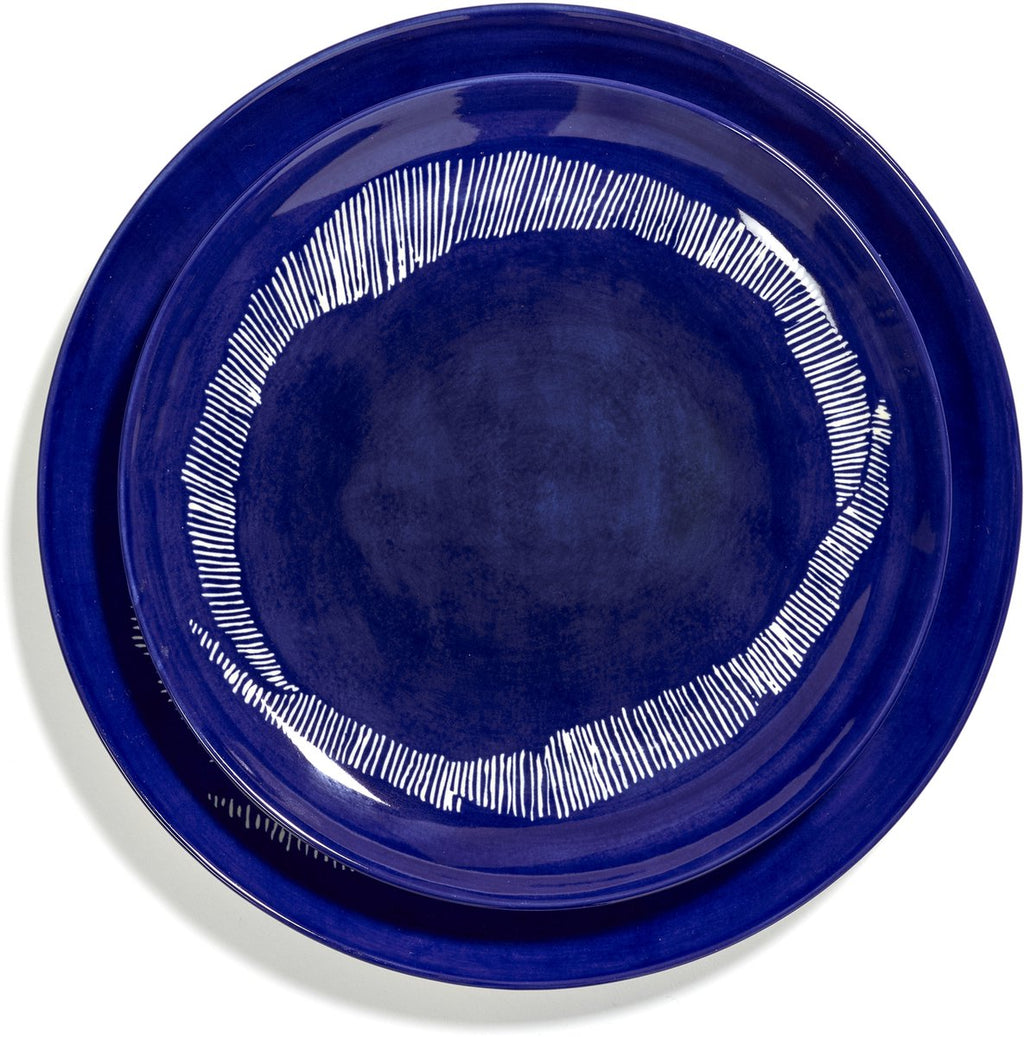 Serax - Ottolenghi Feast - Plate M - Dark Blue/White - 22 Ø - 2 pieces
