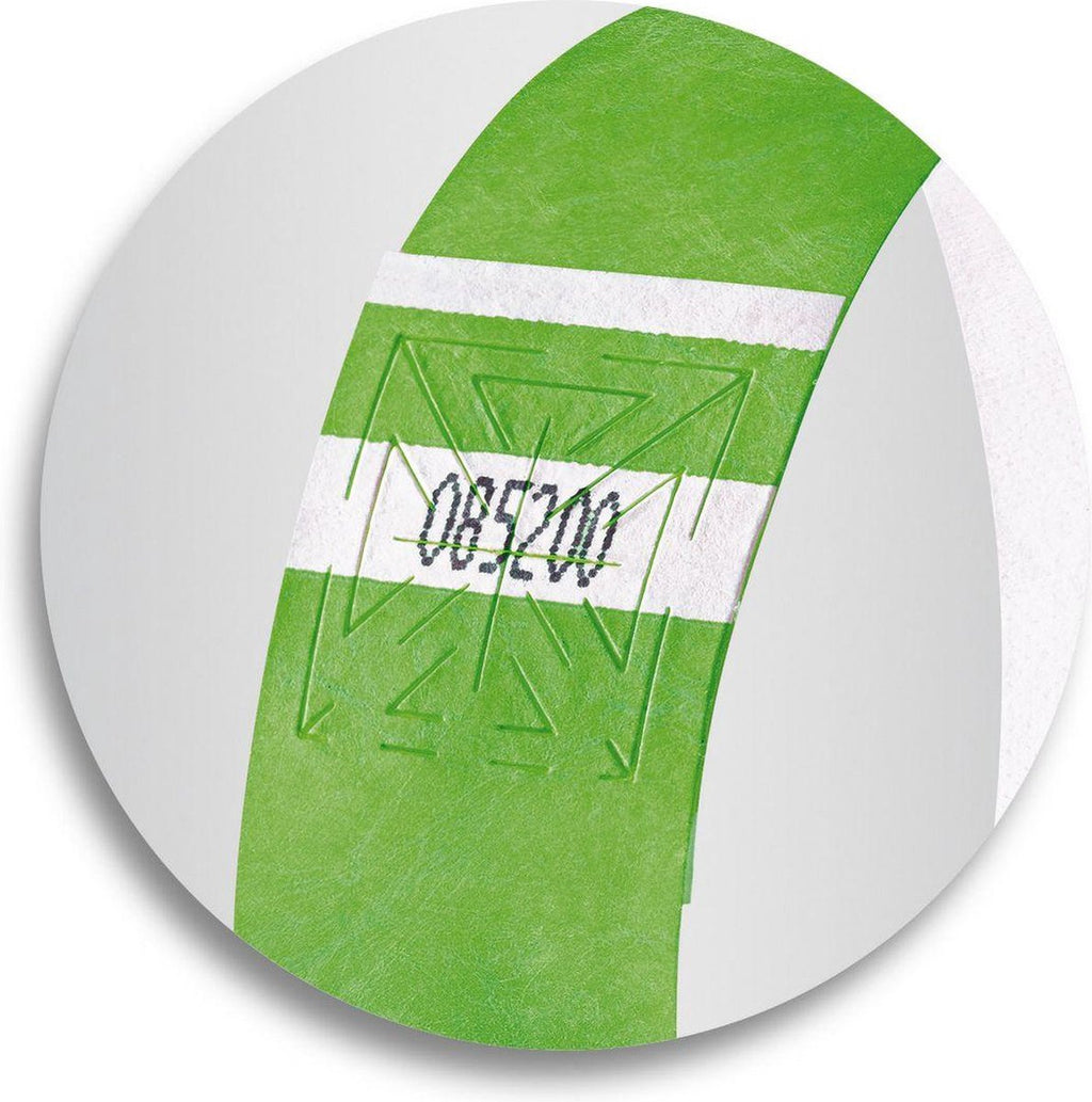 Sigel event wristbands super soft 255x25mm neon green 120 pieces