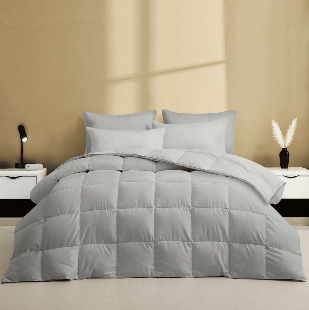 Zelesta Pure Uni Morning Grey 240x200 - Cotton duvet without cover - Washable duvet - Coverless duvet - 2-in-1 duvet with integrated cover