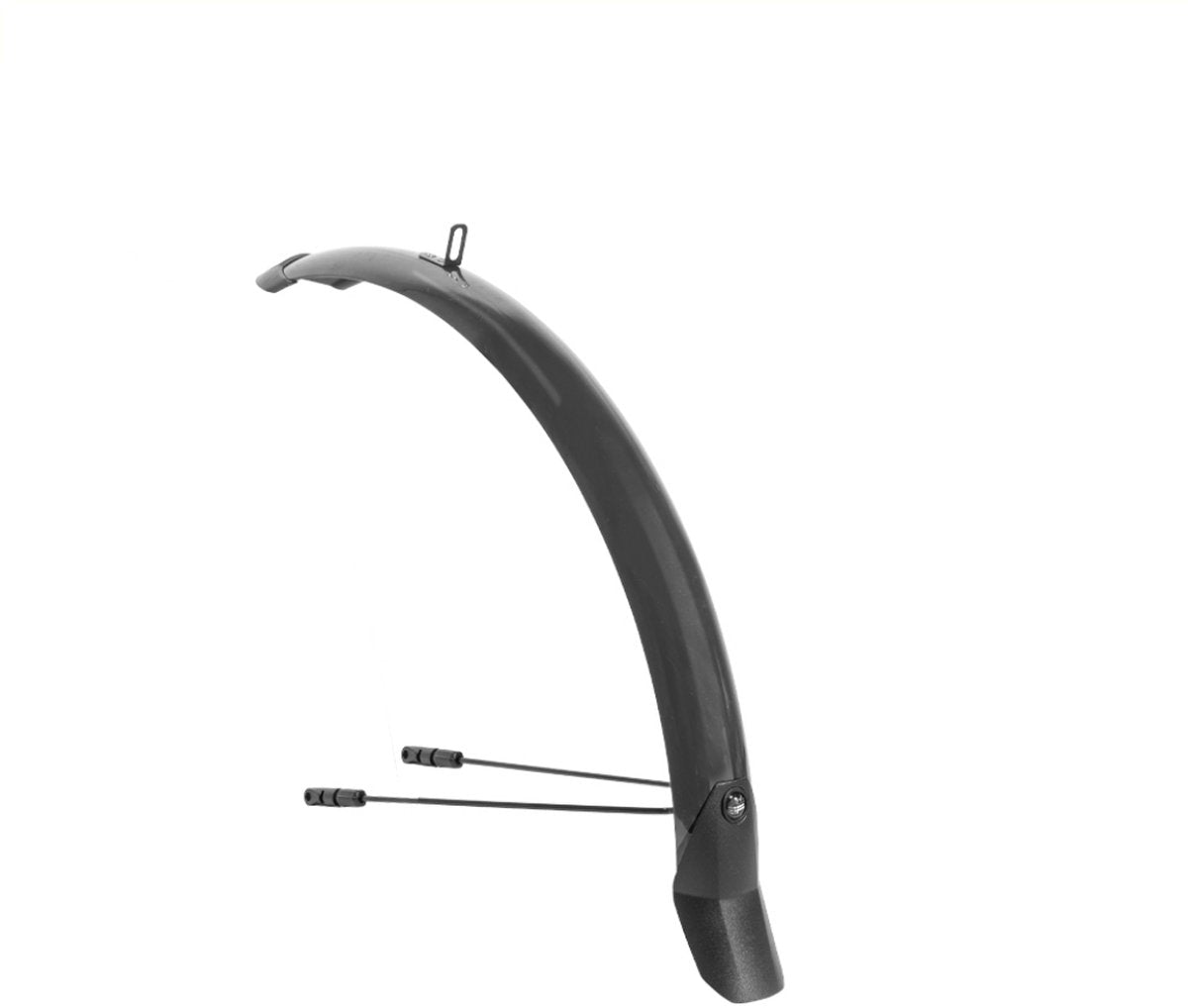 Eurofender Voorspatbord 28" - Compact Lampo-systeem - Mat Zwart - 58 mm Breed
