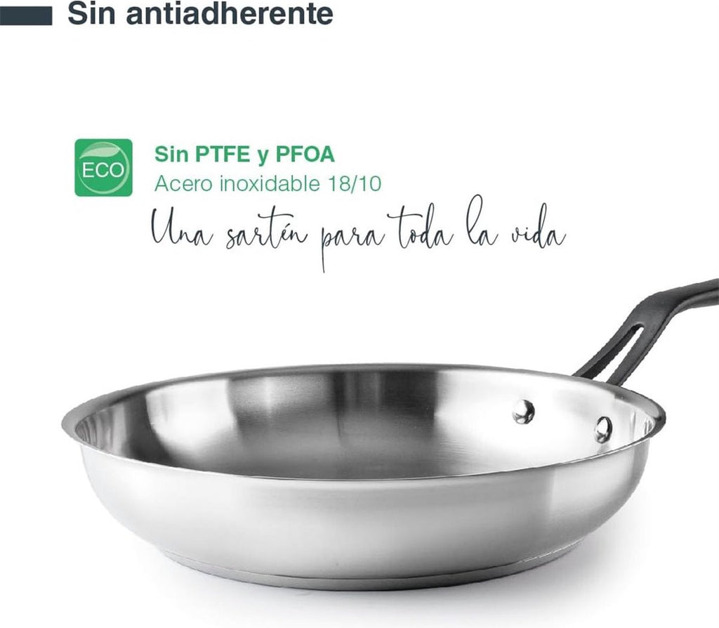 Lacor Origin Frying Pan - Stainless Steel - Ø 18cm