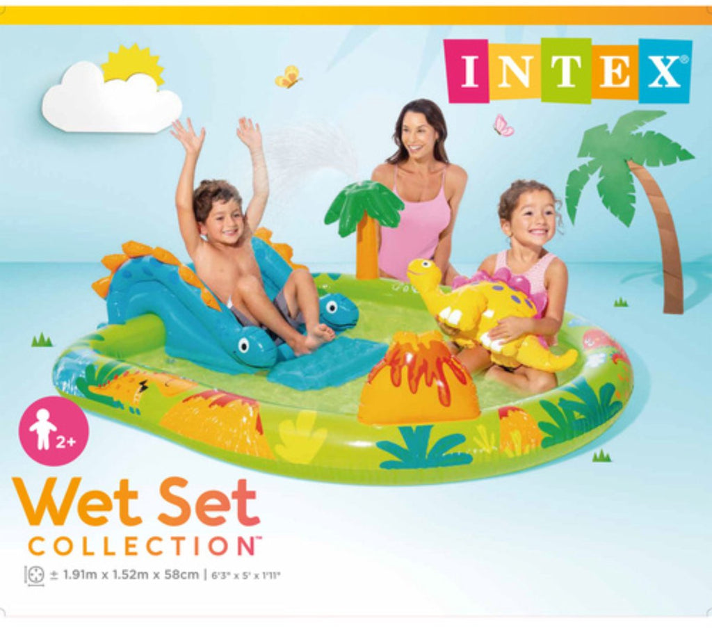 Intex Little Dino Inflatable Pool with slide - 191 x 152 x 58 cm