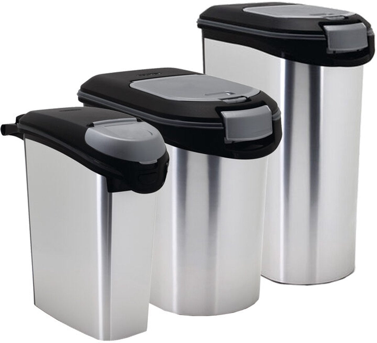 Curver Pet Food Container Dog or Cat - 35L - 12KG - 28x49x42.5cm - Metallic