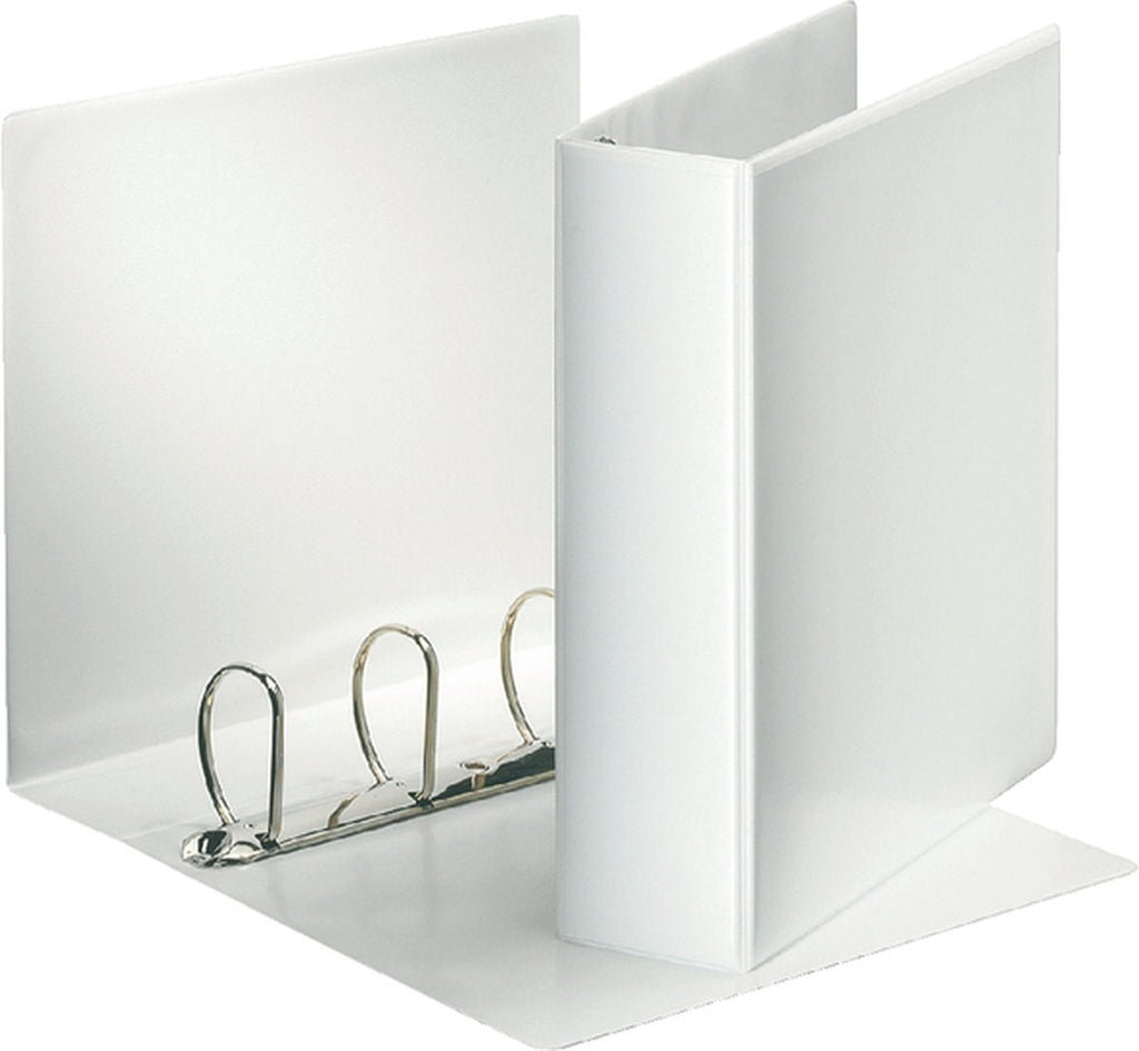 Esselte Panorama 4-Ring Binder - 77mm Spine Width - White - 10 pieces
