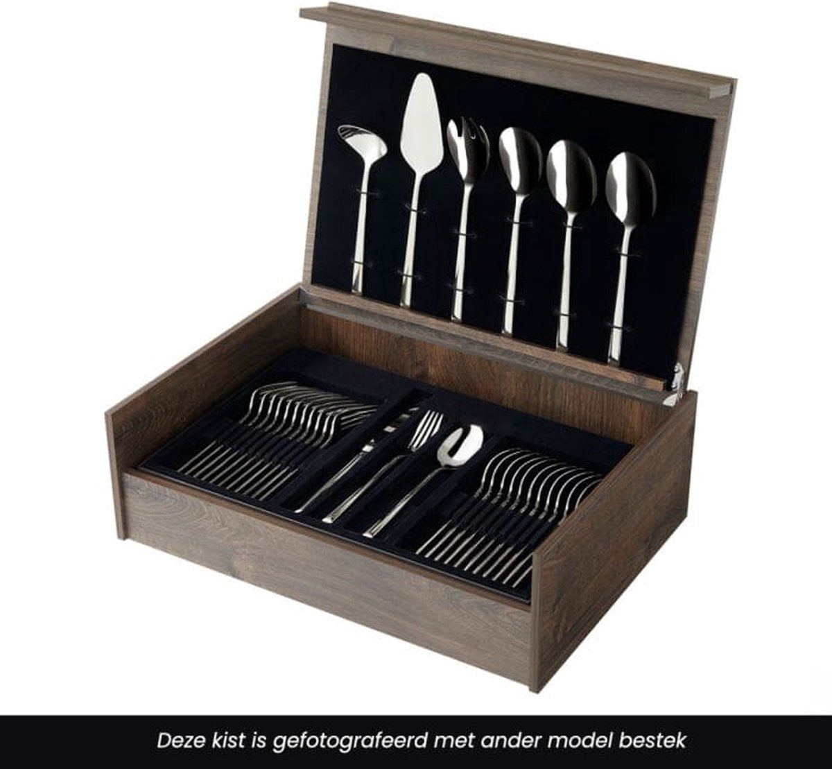 Amefa Baguette 78-delige Bestekset – 12 Personen – Zilver – In Luxe Houten Cassette-Hoogwaardig 18/10 chroomnikkelstaal