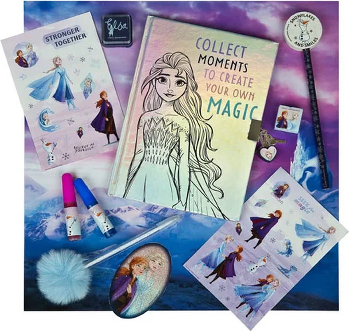 Undercover - Frozen Diary Set Glitter - Plastic - Multicolor