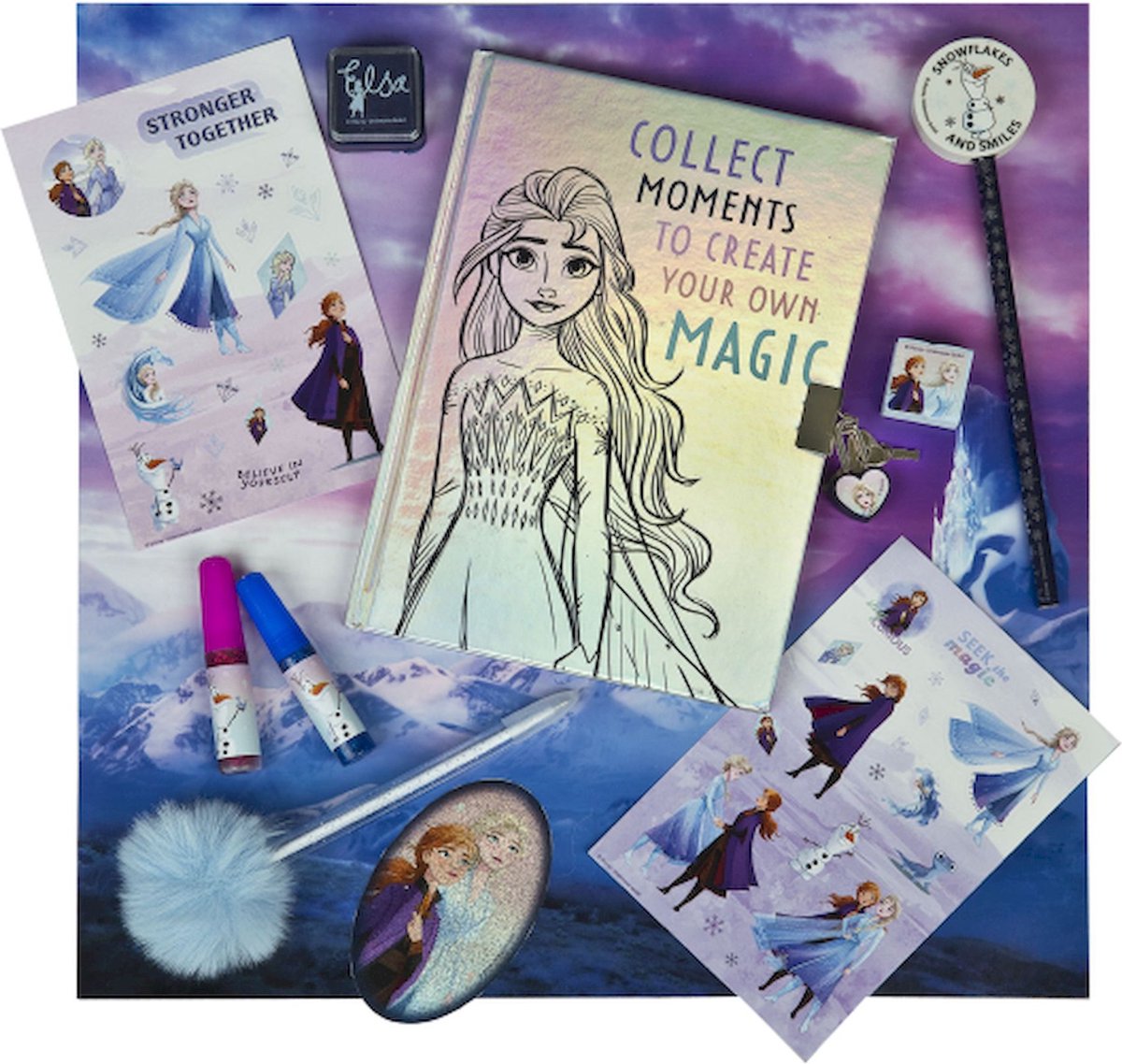 Undercover - Frozen Diary Set Glitter - Plastic - Multicolor