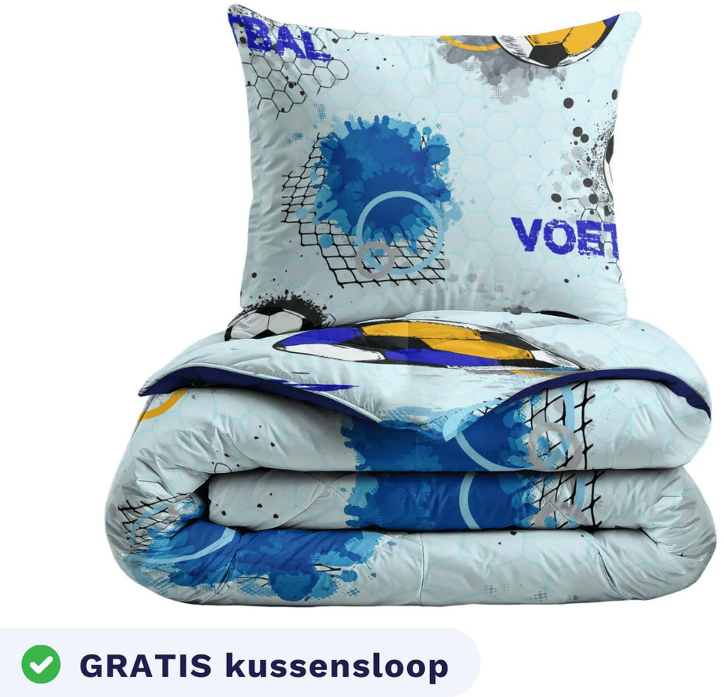 Zelesta Comfort Kids Soccer Dream 140x200 - Kinderdekbedovertrek - 30 dagen proefslapen - Wasbaar hoesloos kinderdekbed - Bedrukt kinderdekbed - All Year Winterdekbed & Zomerdekbed