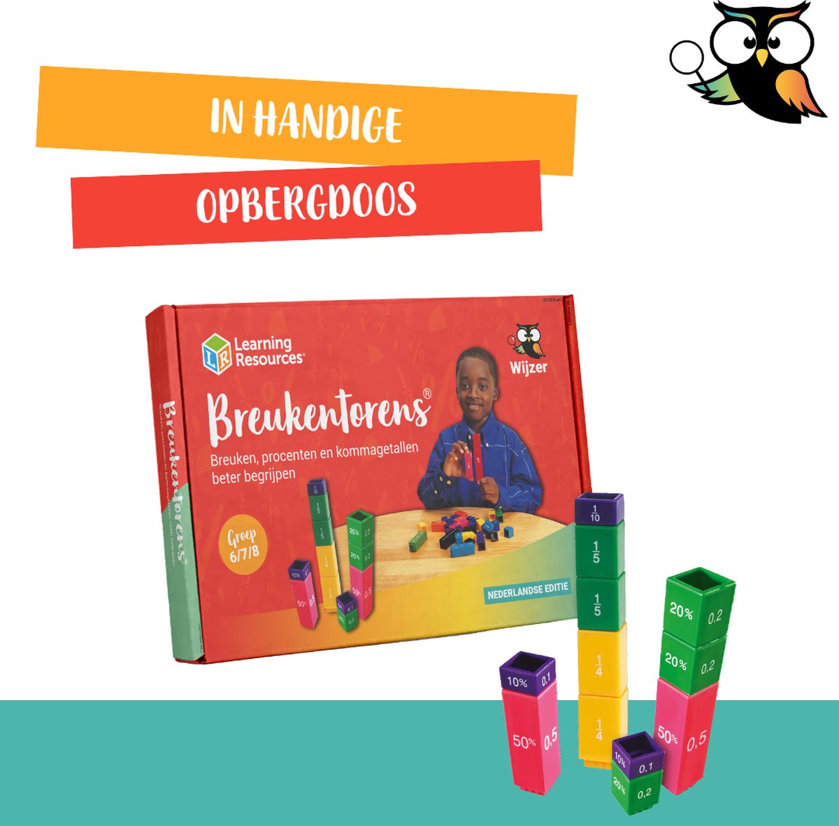 Breukentorens - Breuken leren visueel maken - Geschikt voor groep 6, 7 en 8 - Ideaal voor beelddenkers - Wijzer over de Basisschool
