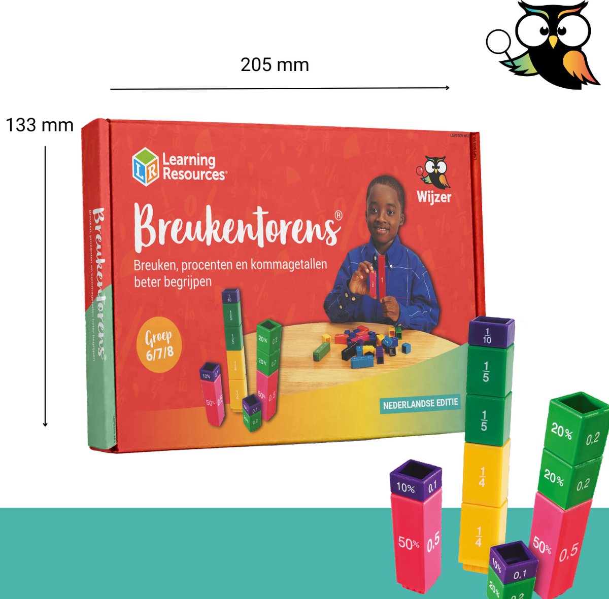 Breukentorens - Breuken leren visueel maken - Geschikt voor groep 6, 7 en 8 - Ideaal voor beelddenkers - Wijzer over de Basisschool