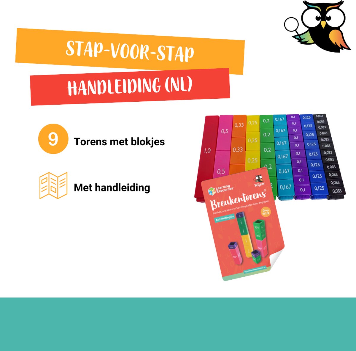 Breukentorens - Breuken leren visueel maken - Geschikt voor groep 6, 7 en 8 - Ideaal voor beelddenkers - Wijzer over de Basisschool