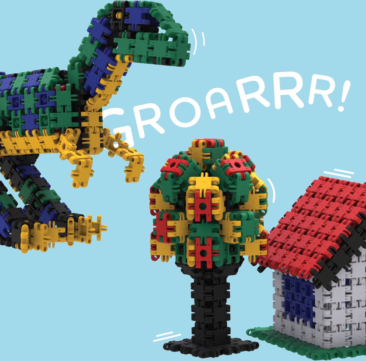 Nano Clics – Creative Builders 500 Piece Set – 5 in 1 Bouwblokken – SPEELGOED Gemaakt Van 100% RECYCLED Plastic – Speelgoed 8, 9, 10, 11, 12 jaar – Constructie Speelgoed