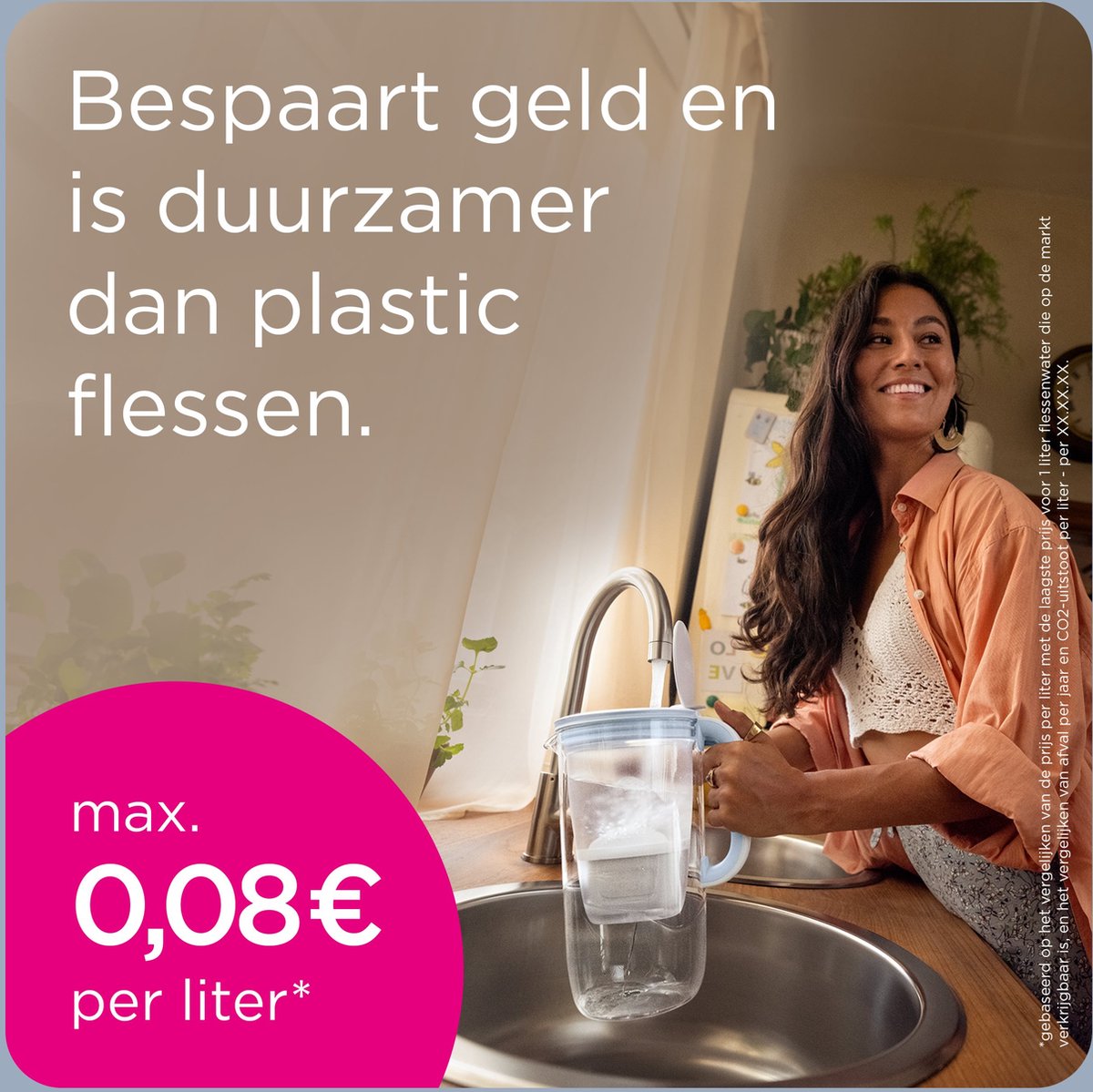 Brita Style Eco - Waterfilterkan - 2,4L - Blauw