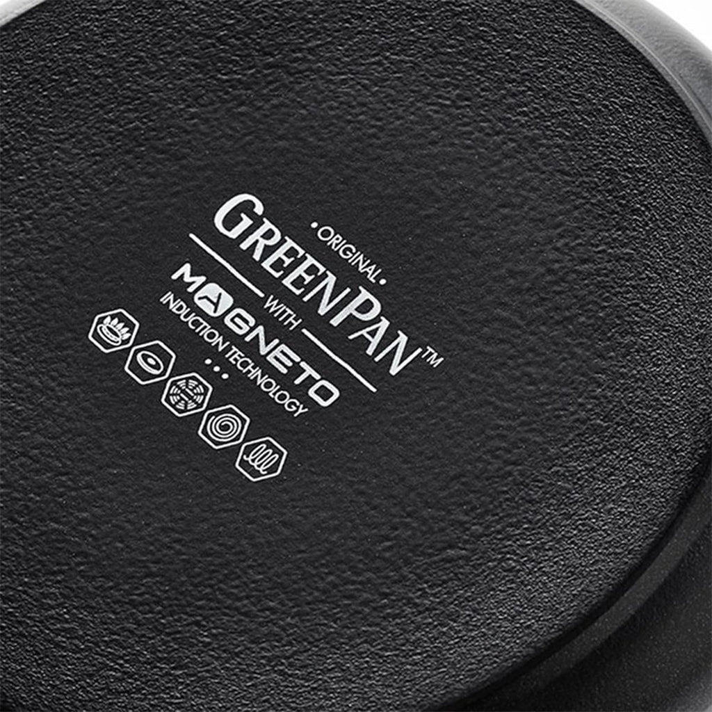 Greenpan Brussels Keramische Inductie Wokpan zonder deksel Ø28cm - 3.6L – PFAS-vrij – Inductie Wokpan – Ovenbestendig tot 220°C – Vaatwasserbestendig – Snelle opwarming – RVS handgrepen – Zwart