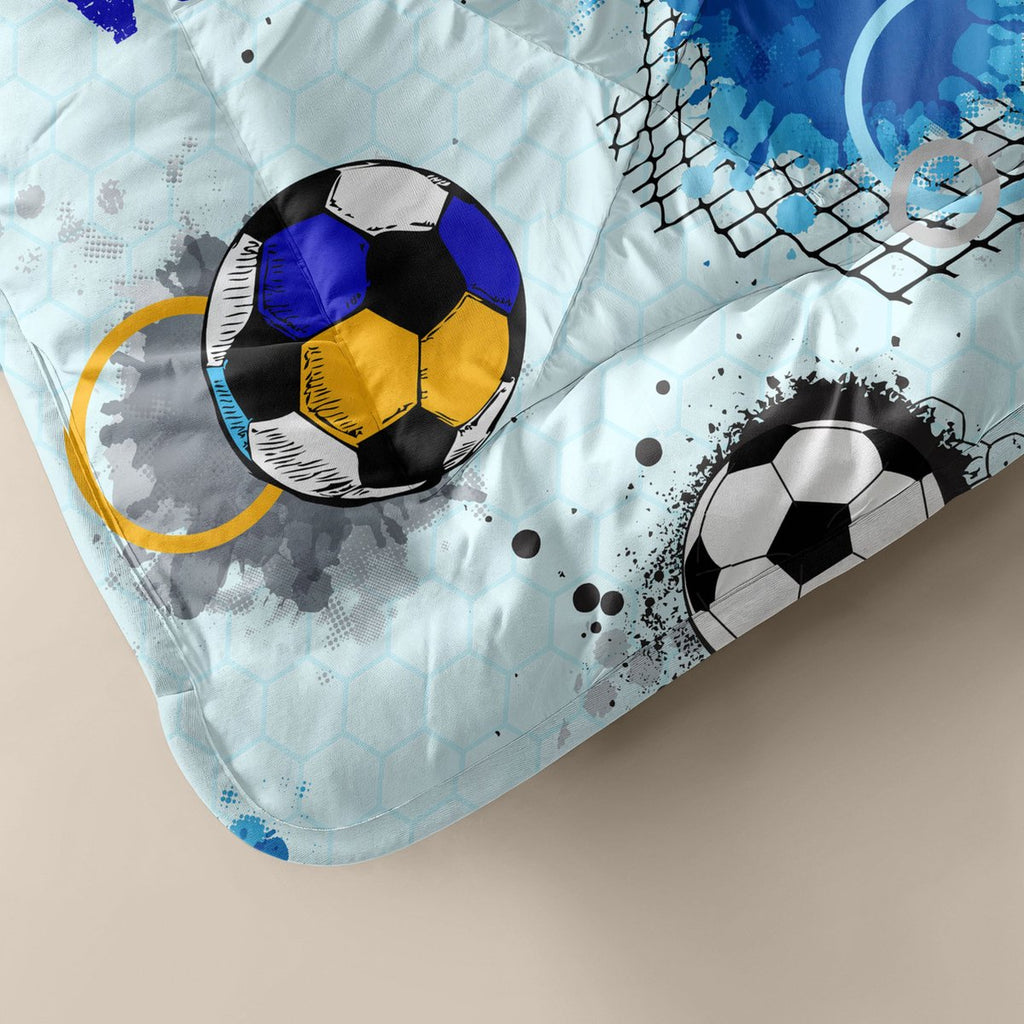 Zelesta Comfort Kids Soccer Dream 140x200 - Kinderdekbedovertrek - 30 dagen proefslapen - Wasbaar hoesloos kinderdekbed - Bedrukt kinderdekbed - All Year Winterdekbed & Zomerdekbed