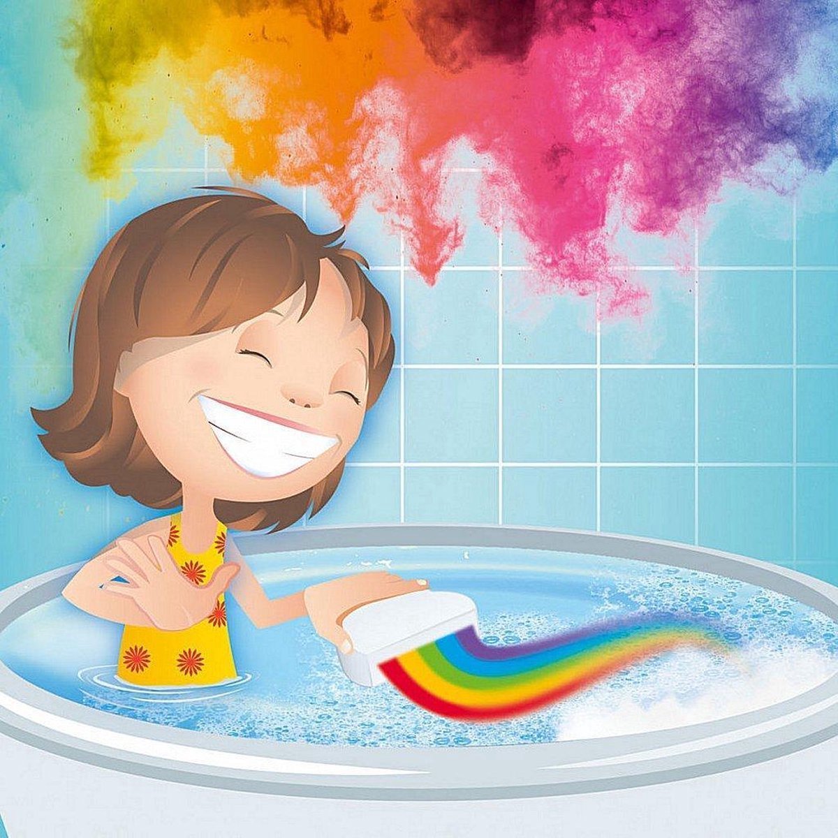 Glibbi Boom Rainbow - Bath Bomb - from 3 years - dermatologically tested