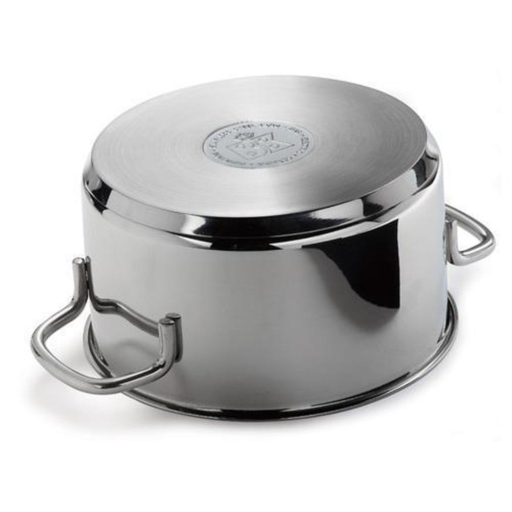 BK Profiline Pannenset 5-delig - 16/18/20/24cm - 1.6/2.5/3.5/6L - Zonder PFAS-vrije antikleeflaag - RVS pannenset - Inductie kookpan - Ovenbestendig tot 230°C - Met deksel - Zilver