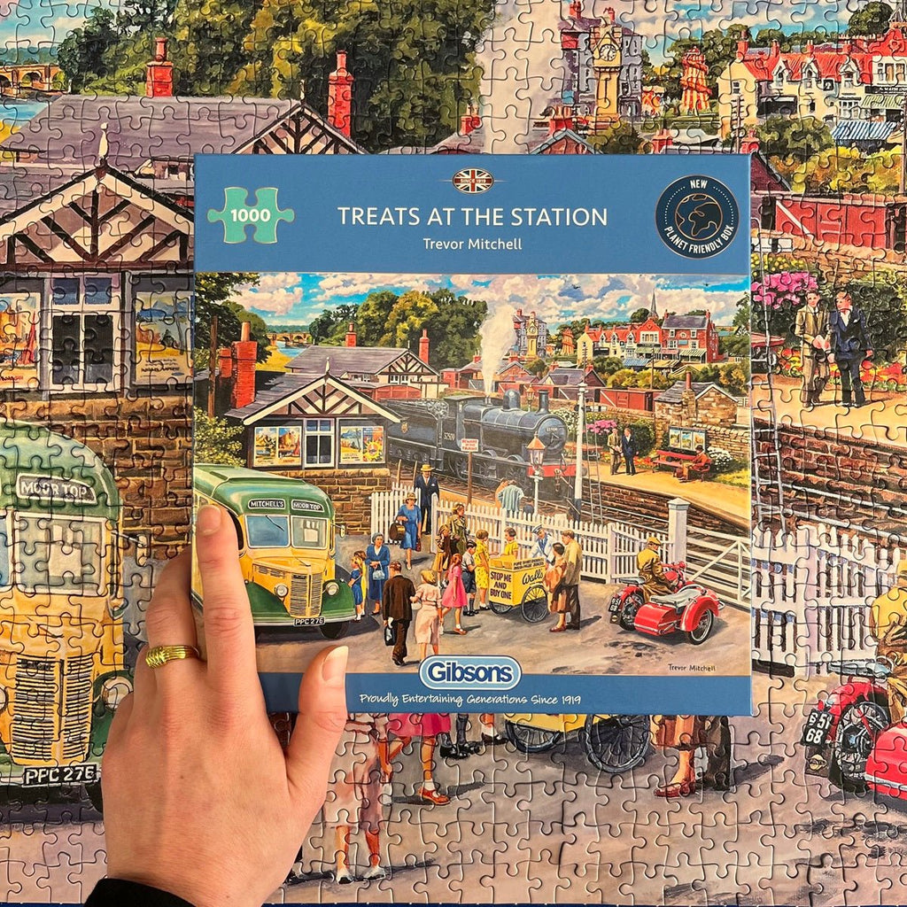 Gibsons - Treats at the Station (door Trevor Mitchell) - 1000 stukjes 68×49cm (b×h) - Legpuzzel voor volwassenen