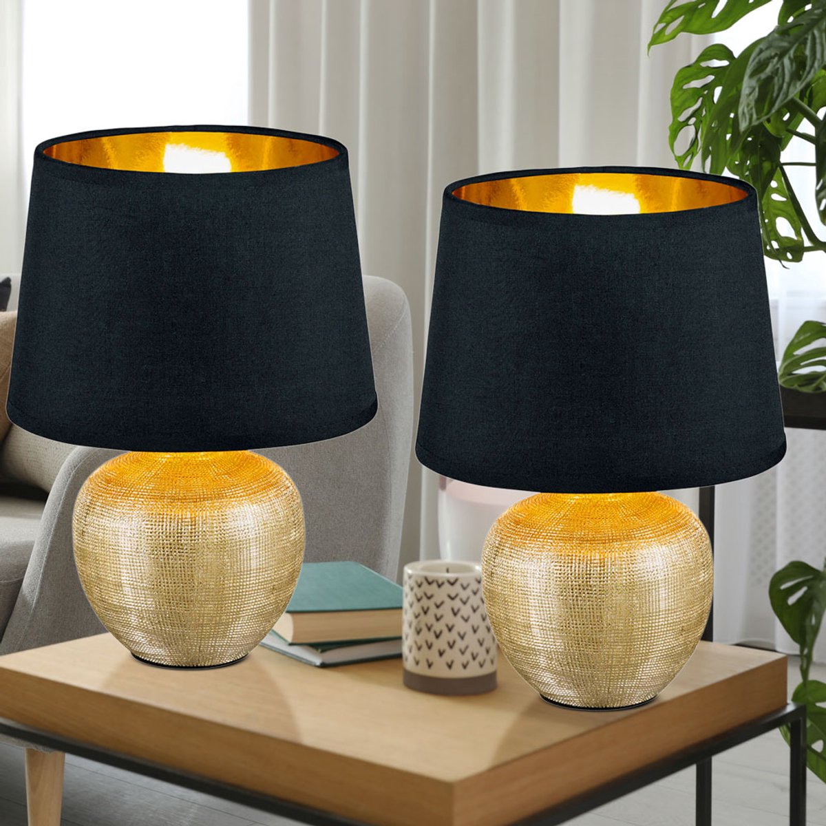REALITY LUXOR Tafellamp - Goudkleur - excl. 1x E14 - IP20