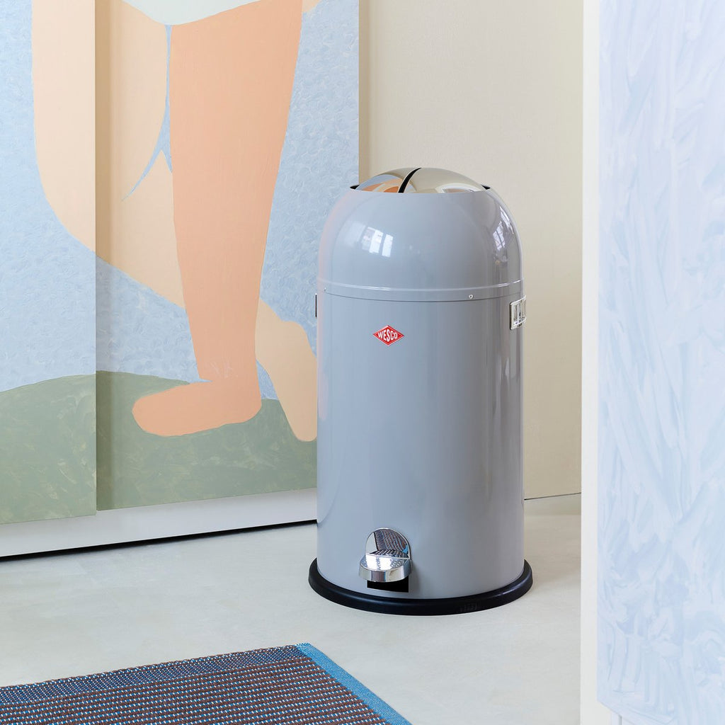 WESCO Kickmaster Prullenbak | Pedaalemmer | 33 Liter | Metaal - Rood | Afvalemmer - Made in Germany