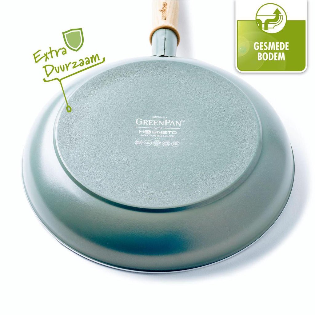 GreenPan Mayflower Koekenpannenset 13-delig - 13/18/20/24/28cm - 1.6/2.6L - PFAS-vrije antikleeflaag - Pannenset inductie - Keramische pan - Niet ovenbestendig - Koudgrepen - Blauw