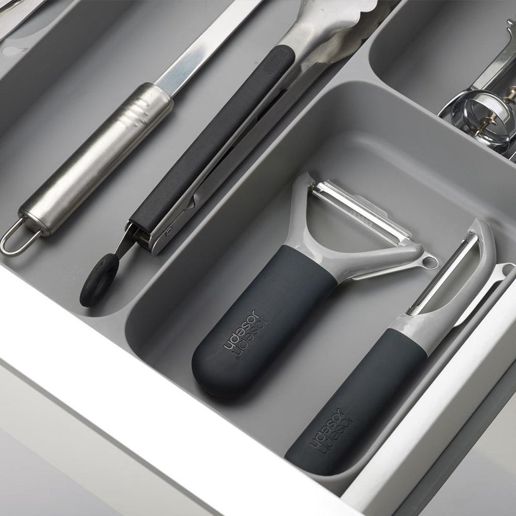 Joseph Joseph Cutlery Organizer 8-compartment - DrawerStore - Grey - Sorting compartments