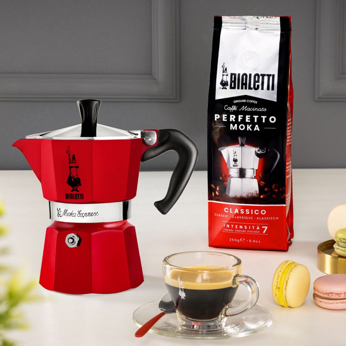 Bialetti Moka Express 3 Kops Rood – Espressopot – Aluminium – 130 ml
