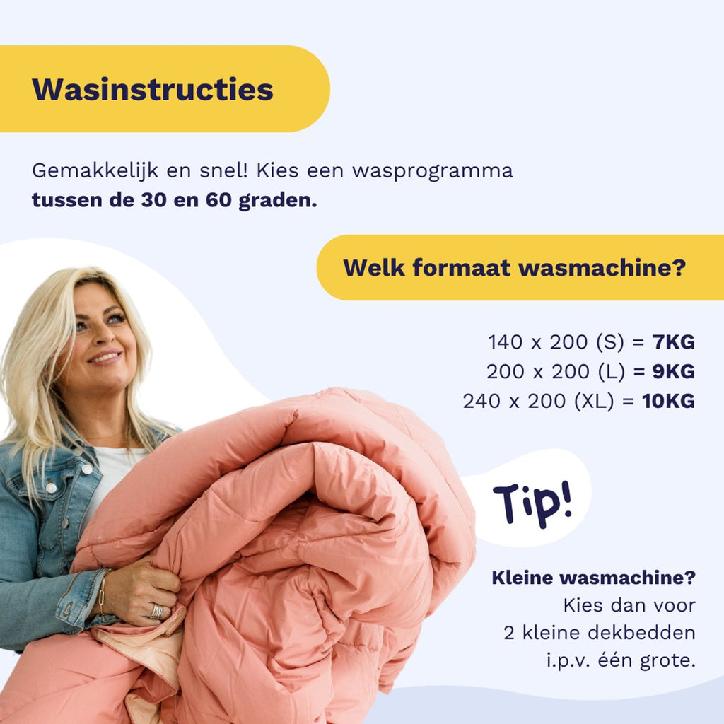 Zelesta Pure Uni Morning Grey 140x200 - Katoenen dekbed zonder overtrek - Wasbaar dekbed - Hoesloos dekbed - 2 in 1 Dekbed met vaste overtrek