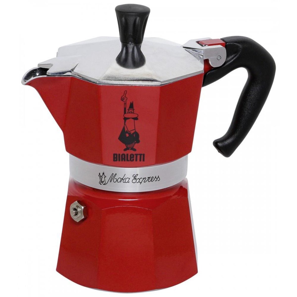 Bialetti Moka Express 3 Kops Rood – Espressopot – Aluminium – 130 ml