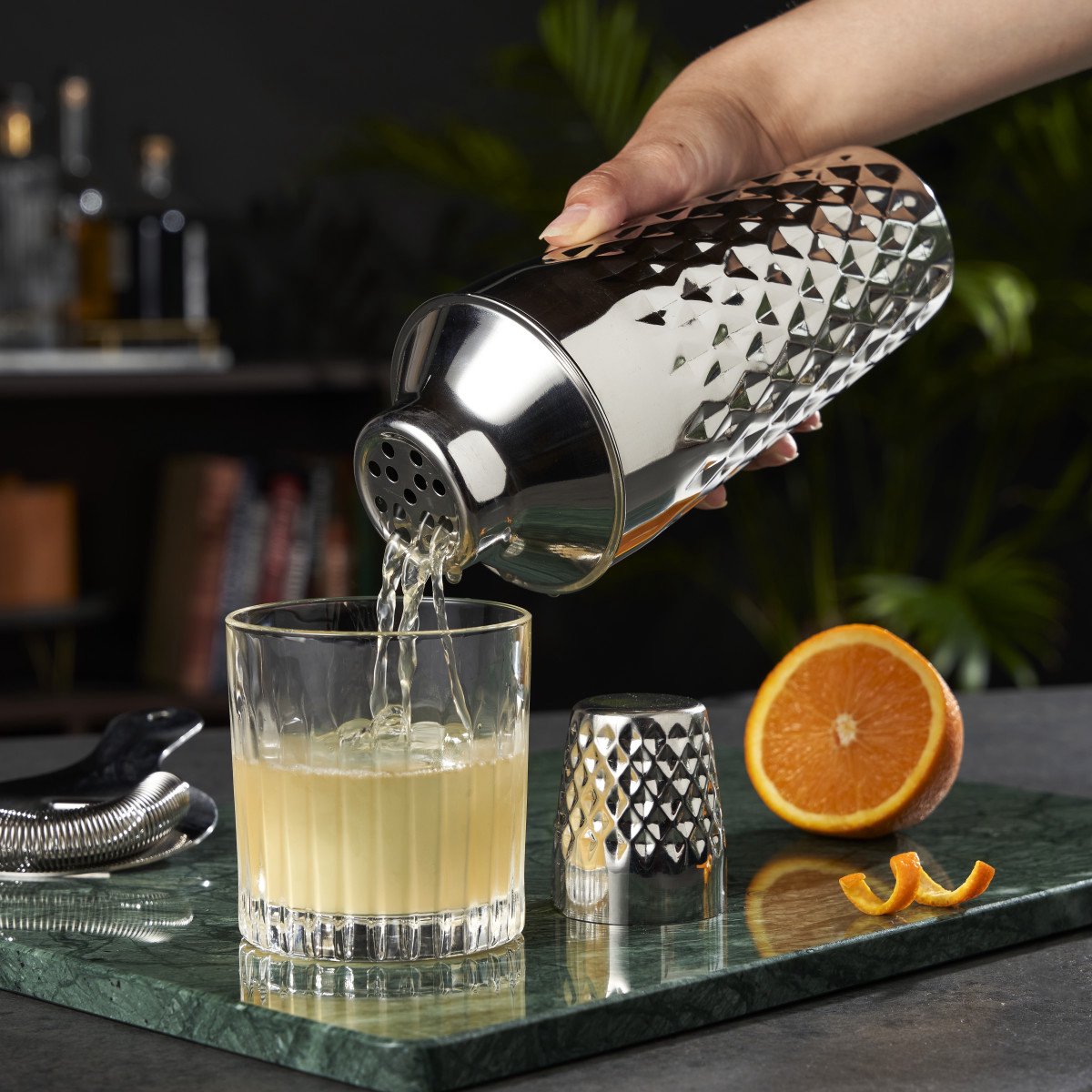 Viski Faceted Cocktailshaker - roestvrijstaal - 740ml