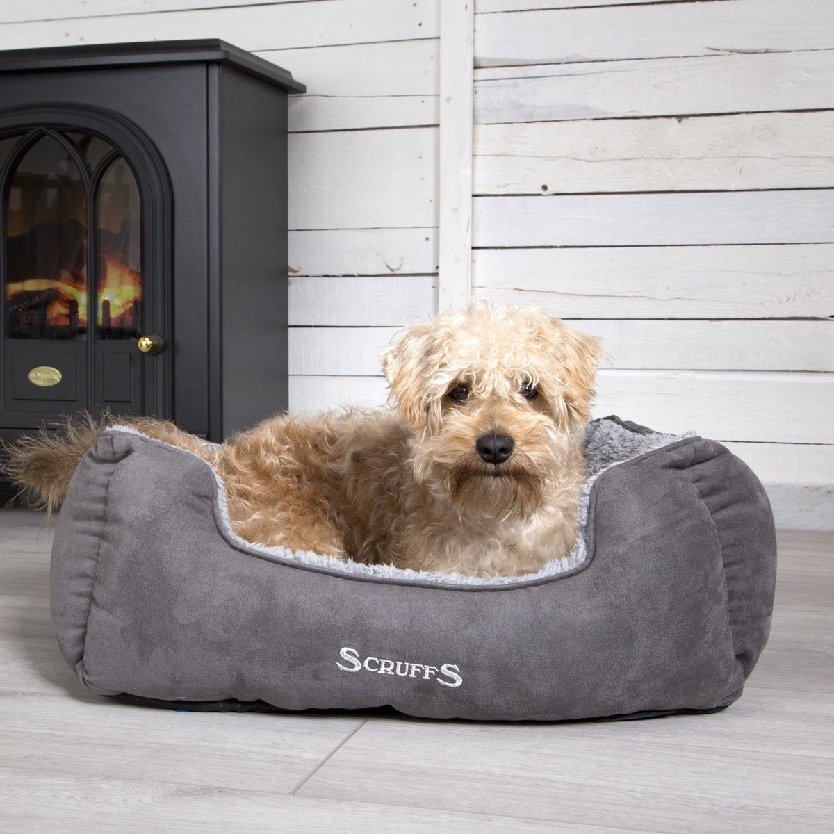 Scruffs Cosy - Comfortable Soft Padded Dog Bed - Caramel Brown - Medium 60 x 50 cm
