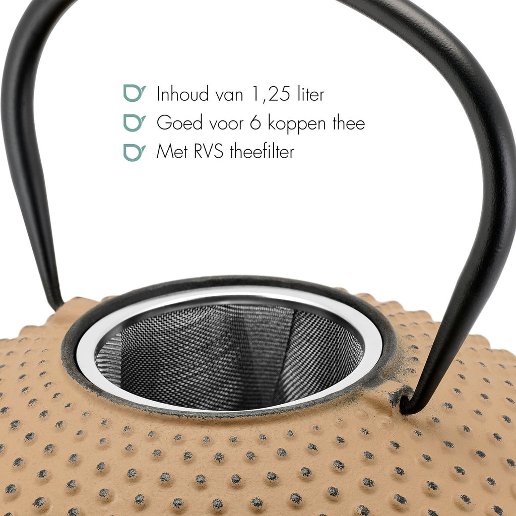 Bredemeijer - Theepot Xilin 1,25L gietijzer camel