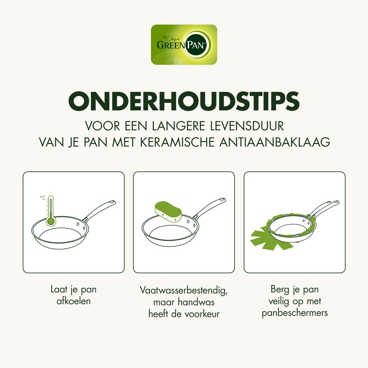 Greenpan Brussels Keramische Inductie Wokpan zonder deksel Ø28cm - 3.6L – PFAS-vrij – Inductie Wokpan – Ovenbestendig tot 220°C – Vaatwasserbestendig – Snelle opwarming – RVS handgrepen – Zwart