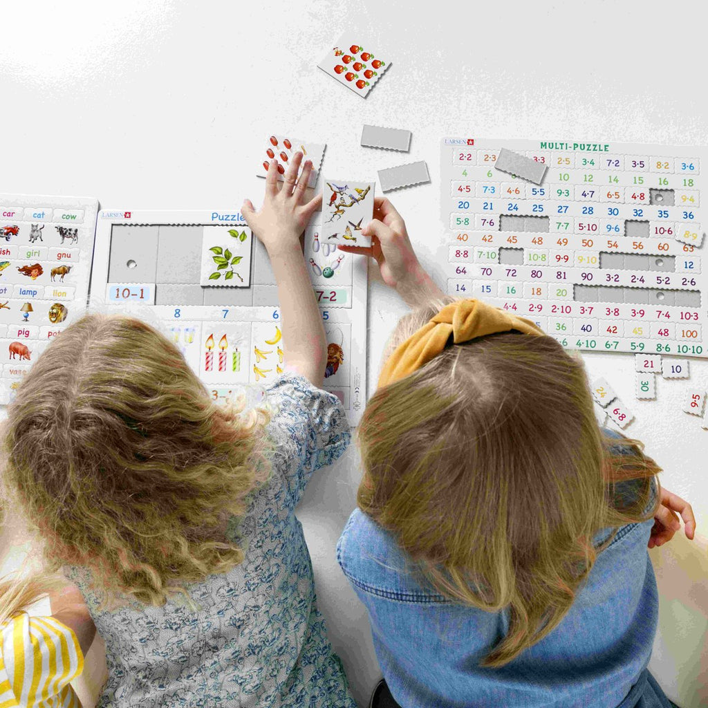 Larsen De brandweermannen – Puzzel – Voertuigen & Techniek – Brandweer – Educatieve legpuzzel voor kinderen – 45 stukjes – Gemaakt in Noorwegen – Extra dikke 2,5 mm stukjes – Tray met vaste rand