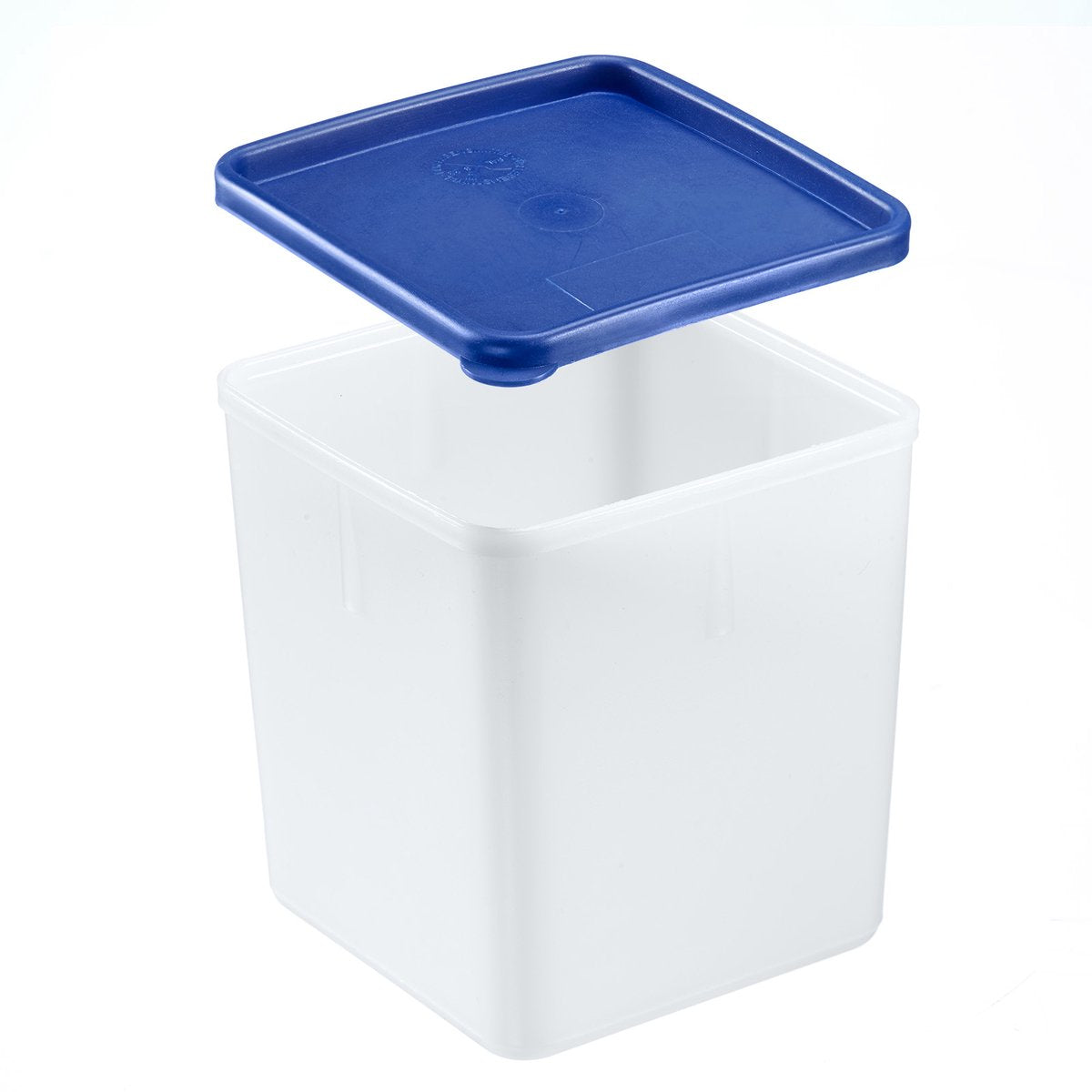 Westmark 3 voedselbewaar-/vriescontainers, inclusief deksels, vulvolume: elk 1,25 l, stapelbaar, kunststof, trio, kleur: transparant/blauw, 25332270