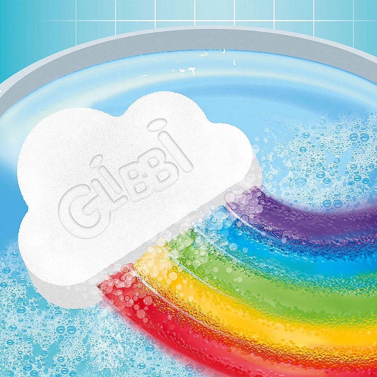 Glibbi Boom Rainbow - Bath Bomb - from 3 years - dermatologically tested