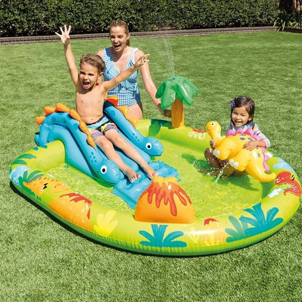 Intex Little Dino Inflatable Pool with slide - 191 x 152 x 58 cm