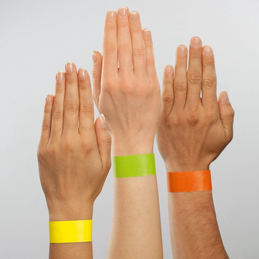 Sigel event wristbands super soft 255x25mm neon green 120 pieces