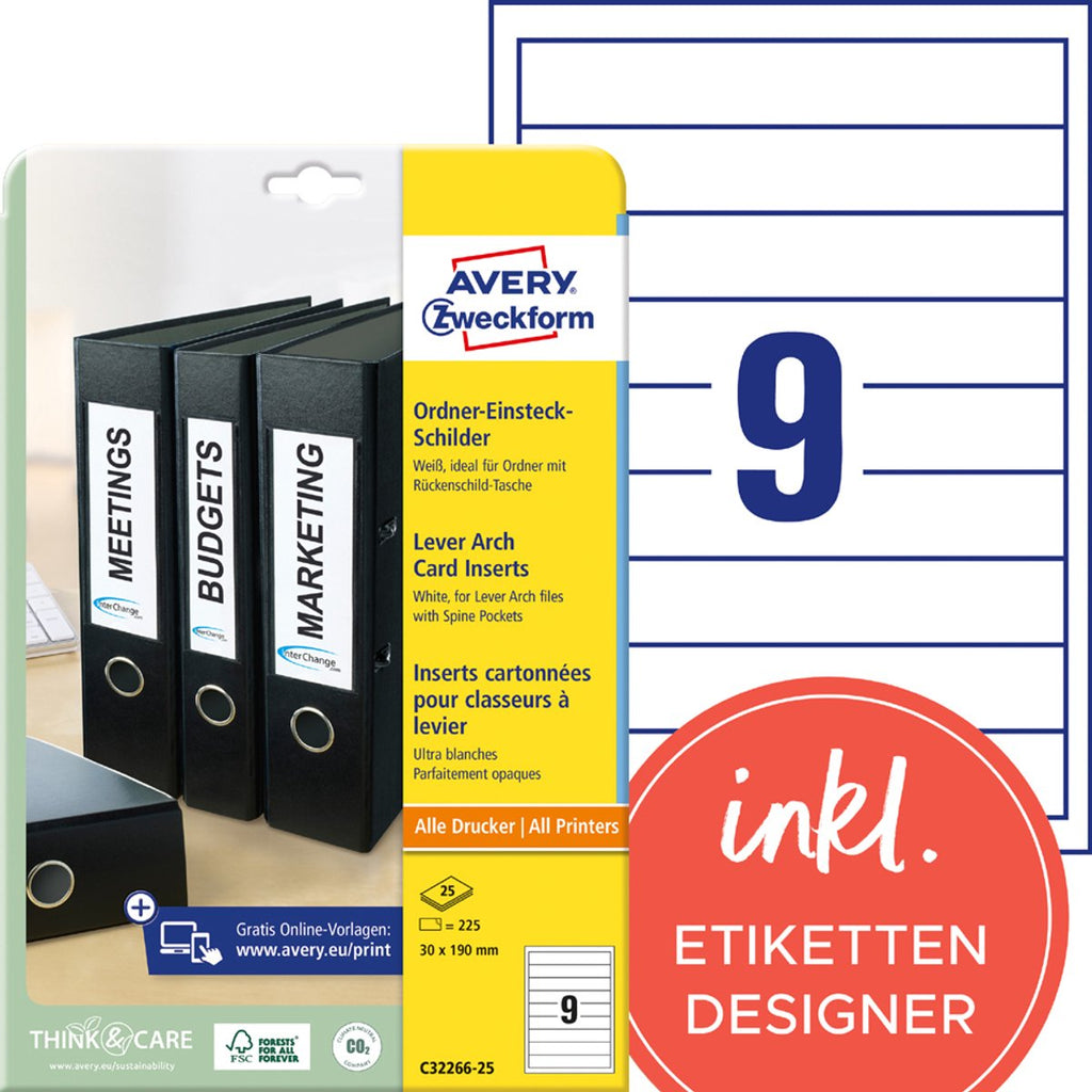 Avery printer labels C32266-25